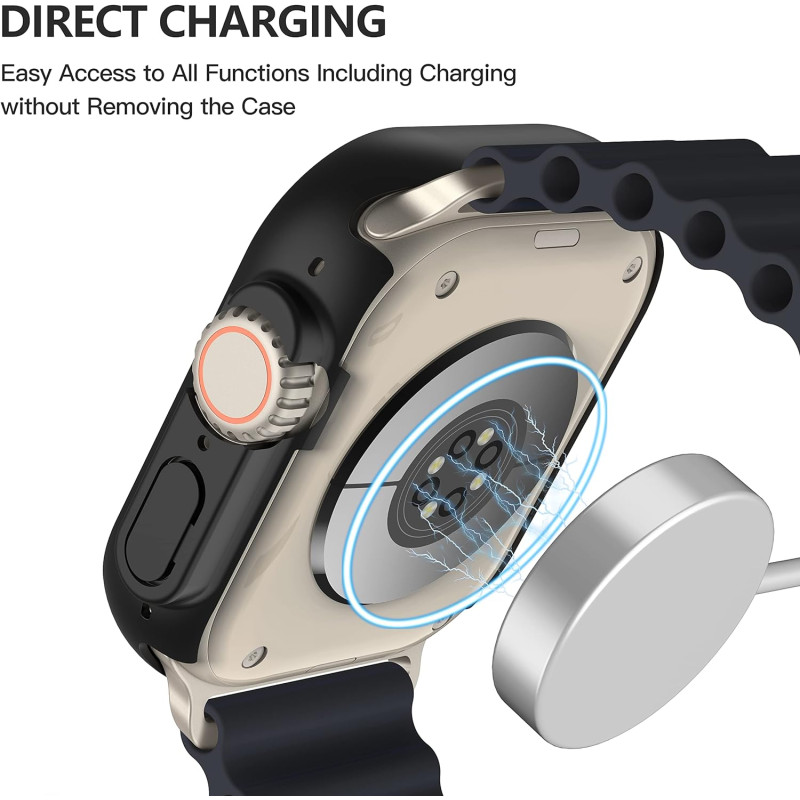 Apple Watch Hard PC Case with Tempered Glass Screen Protector