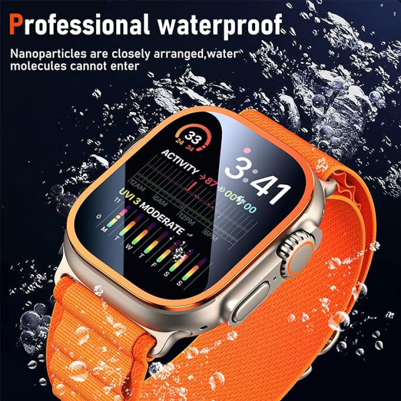 Waterproof Titanium Alloy Bumper with Build in Tempered Glass For  Apple Watch Ultra 2 / Ultra 49mm