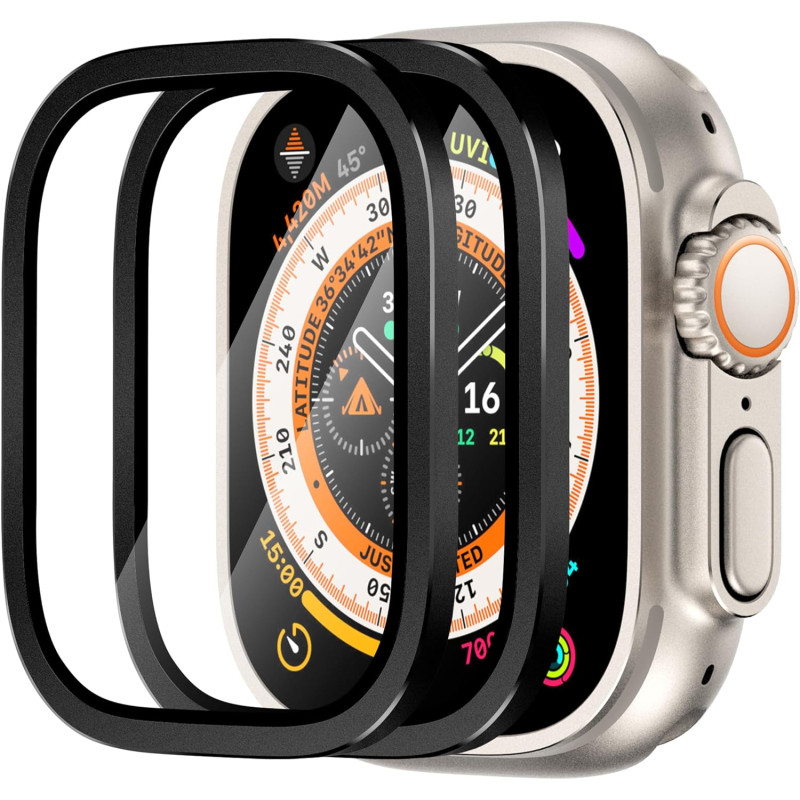 Waterproof Titanium Alloy Bumper with Build in Tempered Glass For  Apple Watch Ultra 2 / Ultra 49mm